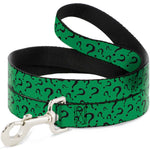 Dog Leash - Question Mark Scattered3 Dark Green/Black