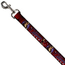 Dog Leash - CATWOMAN Bombshell Pose/Diamonds Red/Purple/Black