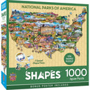 National Parks of America 1000 Piece Shaped Jigsaw Puzzle