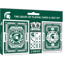 Michigan State Spartans - 2-Pack Playing Cards & Dice Set