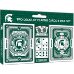 Michigan State Spartans - 2-Pack Playing Cards & Dice Set