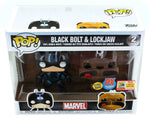 Black Bolt (Blue - Glow) & Lockjaw (Teleporting) (2-Pack) [SDCC] Action & Toy Figures Spastic Pops 