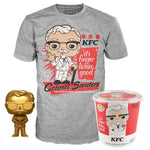 Colonel Sanders (Bucket of Chicken) (Gold) and KFC Tee Spastic Pops 