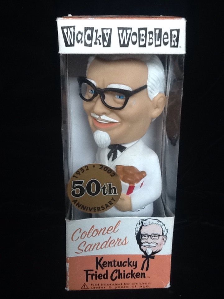 Colonel Sanders (Gold Base) Funko Wacky Wobbler (KFC 50th Anniversary) Action & Toy Figures Spastic Pops 