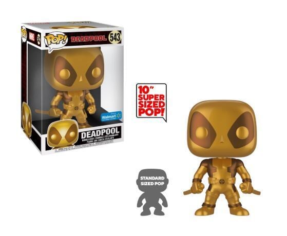 Deadpool (Two Swords) (Gold) (Metallic) (10-Inch) Action & Toy Figures Spastic Pops 