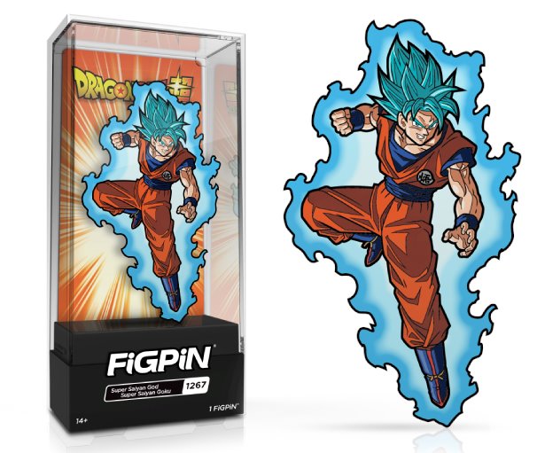 FiGPiN Classic: DBS Dragon Ball Super - Super Saiyan God Super Saiyan Goku (1267) (Edition Limited to 500 Pieces) Action & Toy Figures Spastic Pops 