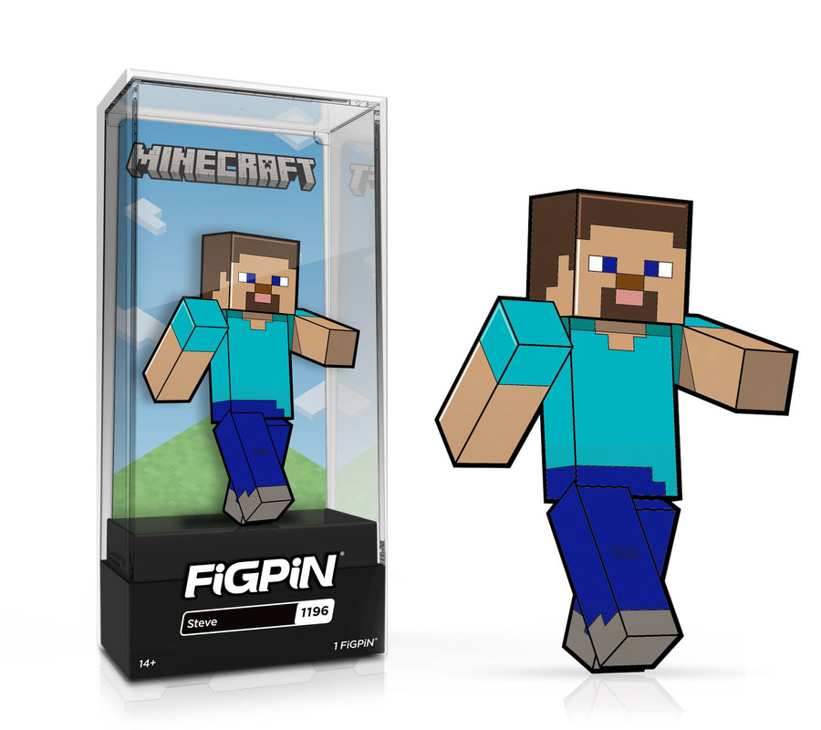 FiGPiN Classic: Minecraft - Steve (1196) [1st Edition Size 1250] Spastic Pops 