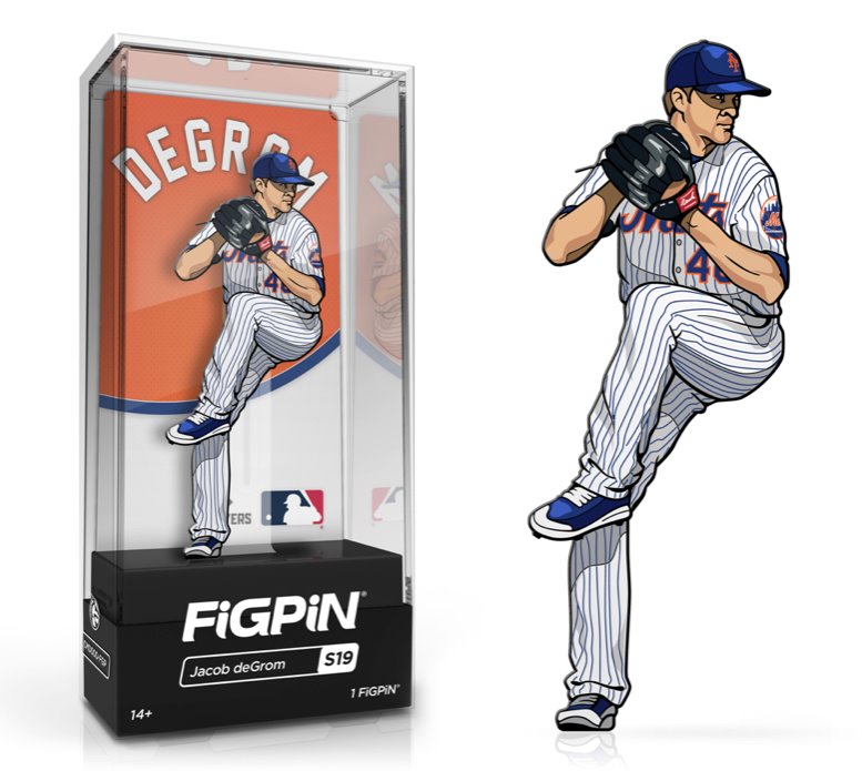 FiGPiN Classic MLB Jacob deGrom (S19) FiGPiN COMMON 1st Edition (LE2000) Spastic Pops 
