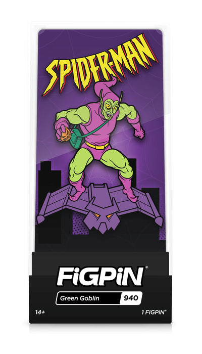 FiGPiN Classic Spider-Man the Animated Series: Green Goblin #940 - LE1000 (Ralphie's Funhouse Exclusive) Spastic Pops 