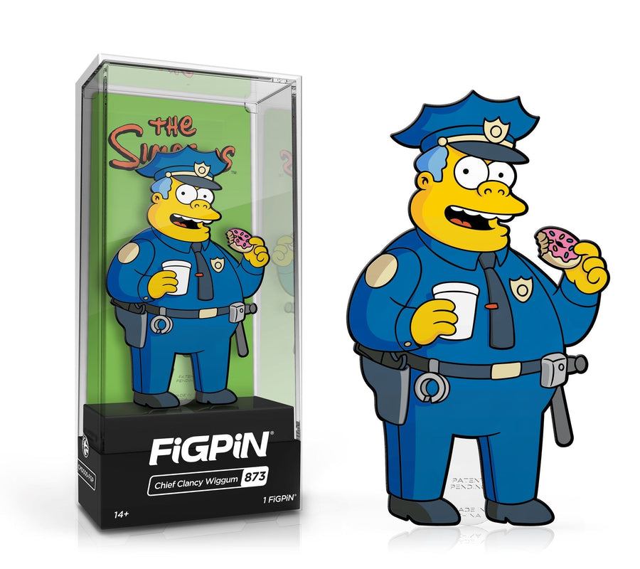 FiGPiN Classic THE SIMPSONS Series 2 - Chief Clancy Wiggum (873) (1ST EDITION LE2000) Spastic Pops 