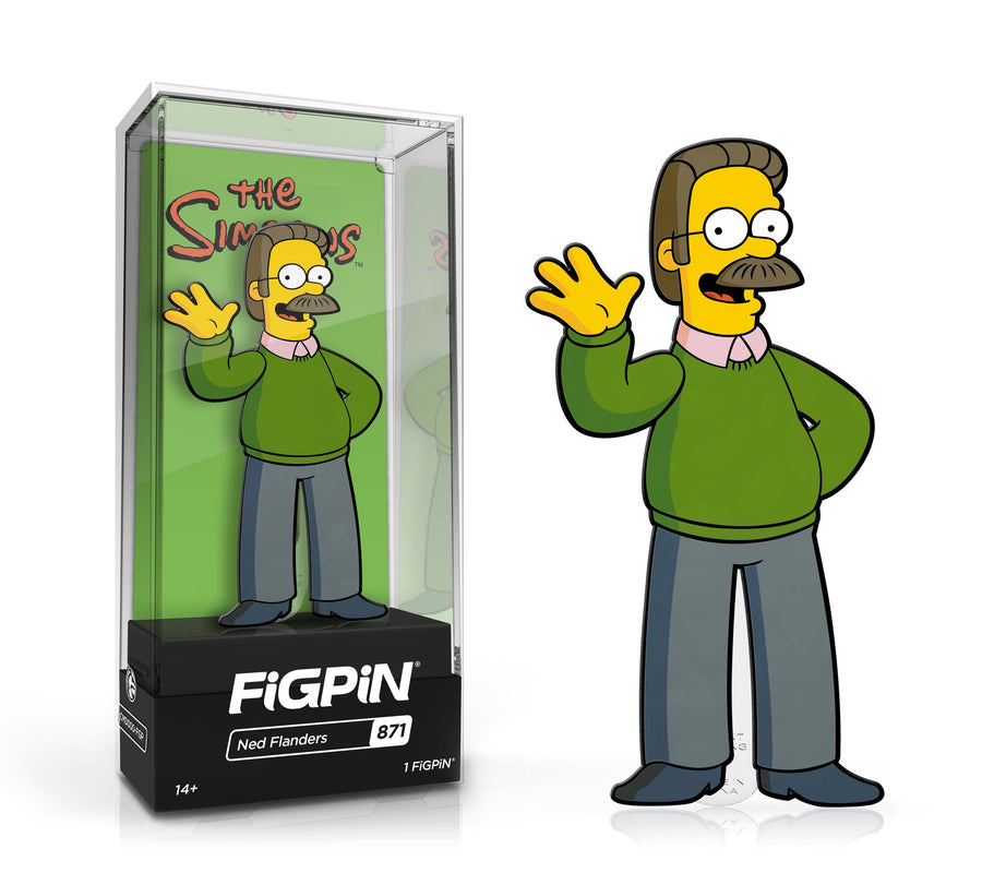 FiGPiN Classic THE SIMPSONS Series 2 - Ned Flanders (871) (1ST EDITION LE2000) Spastic Pops 