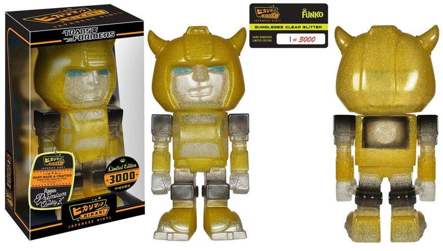 Funko Hikari Transformers: Bumblebee Clear Glitter (Limited Edition of 3000) Action & Toy Figures Spastic Pops 