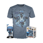 Funko Pop! and Shirt Pack: Death Watch Mandalorian (No Stripes) Pop and Tee Set (SEALED) SIZE: XL Action & Toy Figures Spastic Pops 