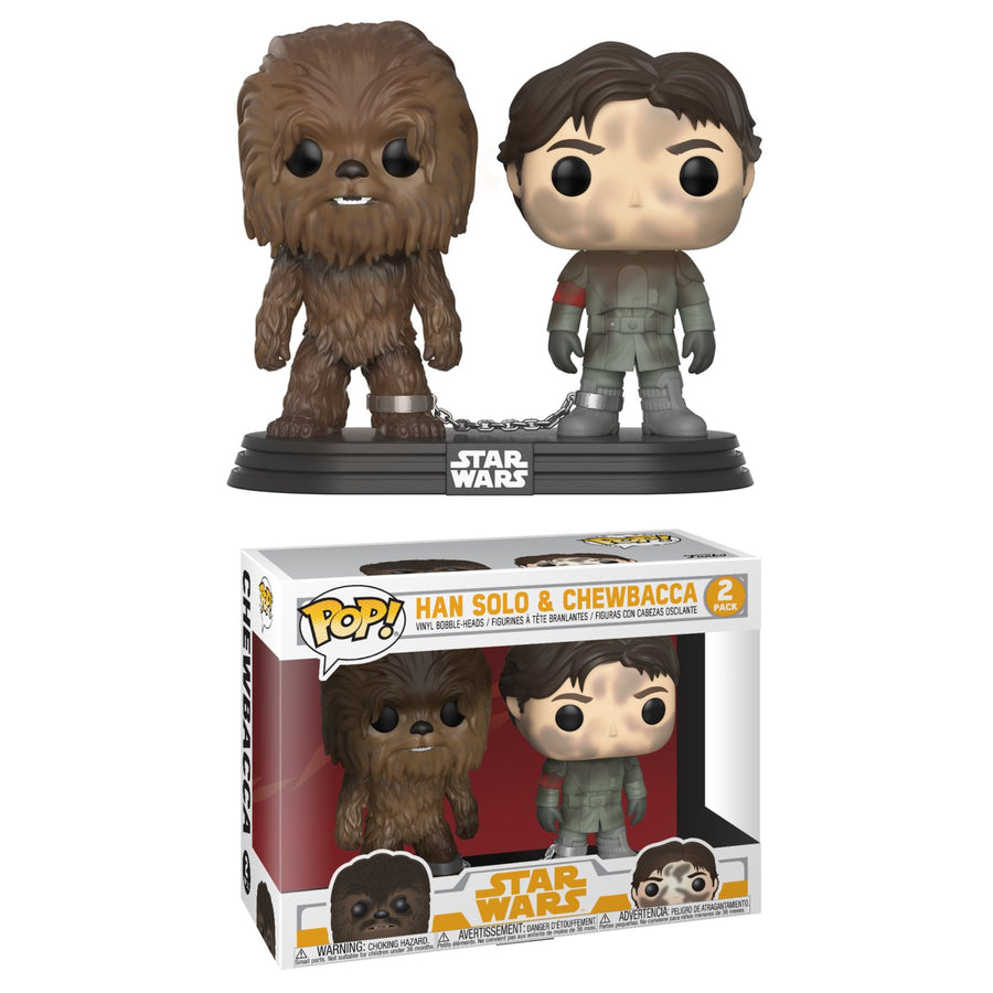 Funko Pop! Star Wars: Han Solo & Chewbacca (2-Pack) Action & Toy Figures Spastic Pops 