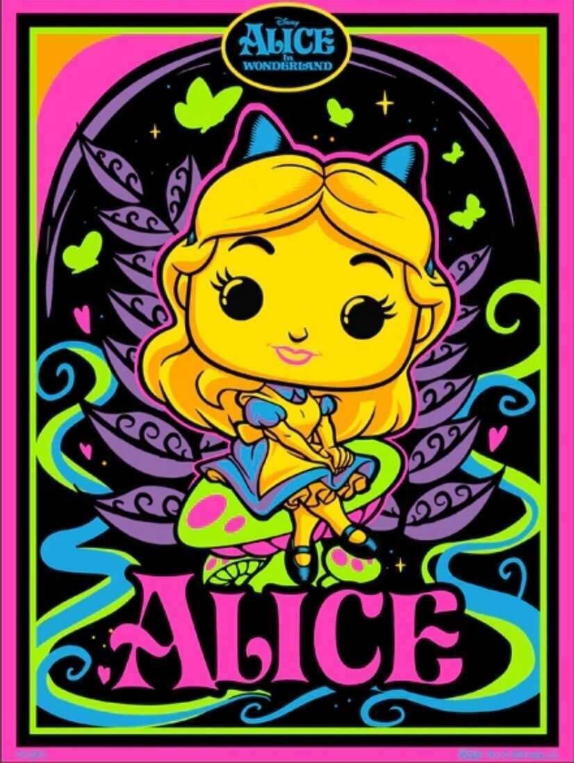 Funko Alice in Wonderland: Alice Black Light Poster