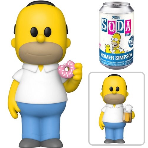 Funko Vinyl SODA: The Simpsons - Homer Simpson (1:6 Chance at Chase) (Order 6 for a SEALED Case) Spastic Pops 