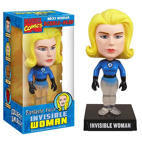 Funko Wacky Wobbler: Invisible Woman Action & Toy Figures Spastic Pops 