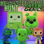 Guaranteed Value Hunt for GREEN GRAILS! [$125+ship] [4 pops per box, 72 Boxes $1795+ in TOP HITS, 1 in 14.4 Chance at TOP HIT] Mystery Box Spastic Pops 