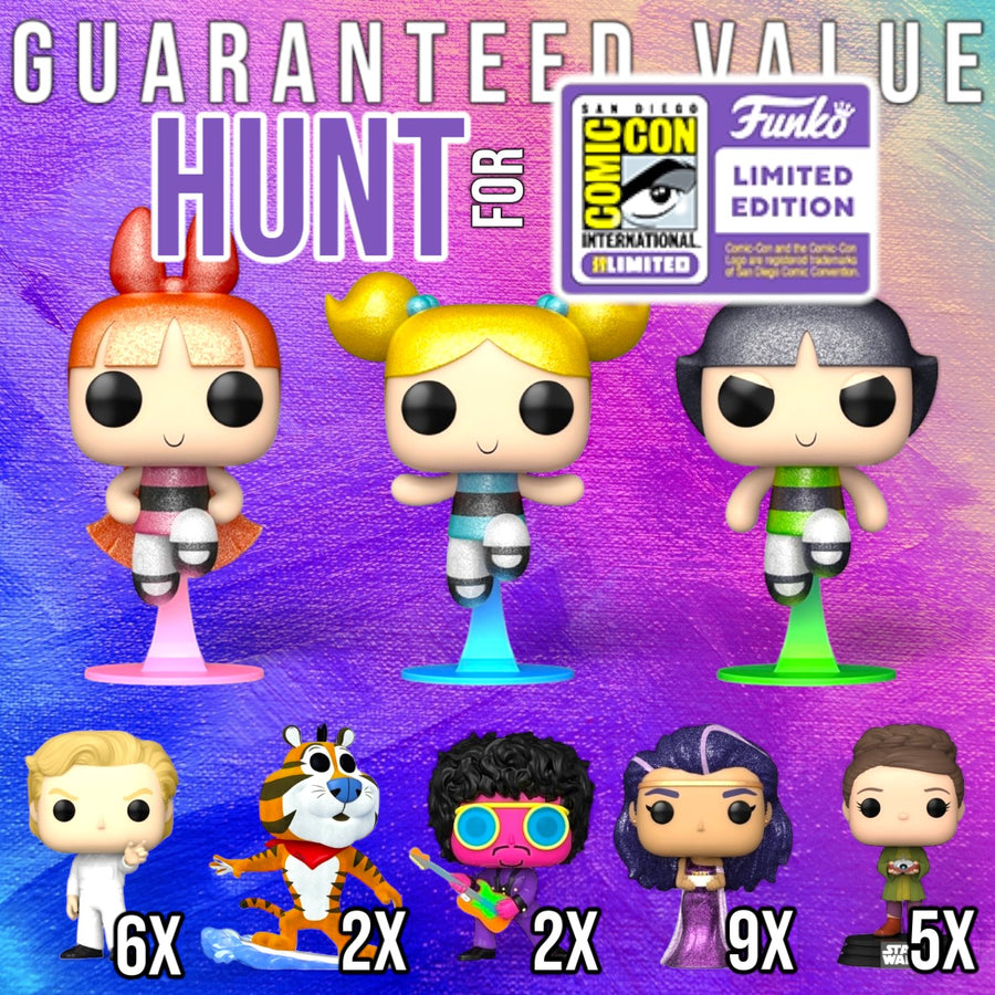 Guaranteed Value Hunt for SDCC 2023 Convention GRAILS! [$95+ship] [4 pops per box, 200 Boxes $3225+ in TOP HITS, 1 in 8 Chance at TOP HIT] Mystery Box Spastic Pops 