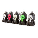Handmade by Robots Ghost Face Micro 5 Pack Charms Set - (White, Pink, Glow in the Dark, Green, Silver) Spastic Pops 