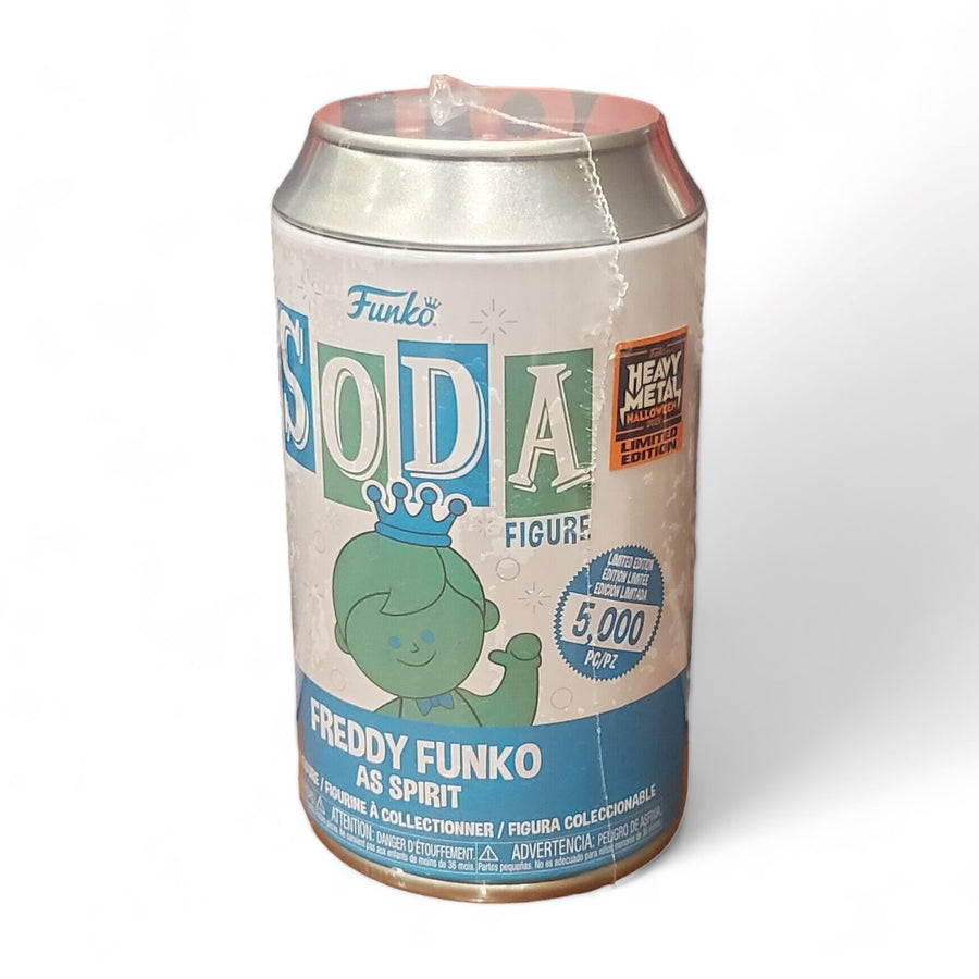 (IN STOCK NOW!) Funko Soda Vinyl: NYCC 2023 x HEAVY METAL HALLOWEEN - LE5000 Freddy Funko as Spirit (Teal Label) Spastic Pops 