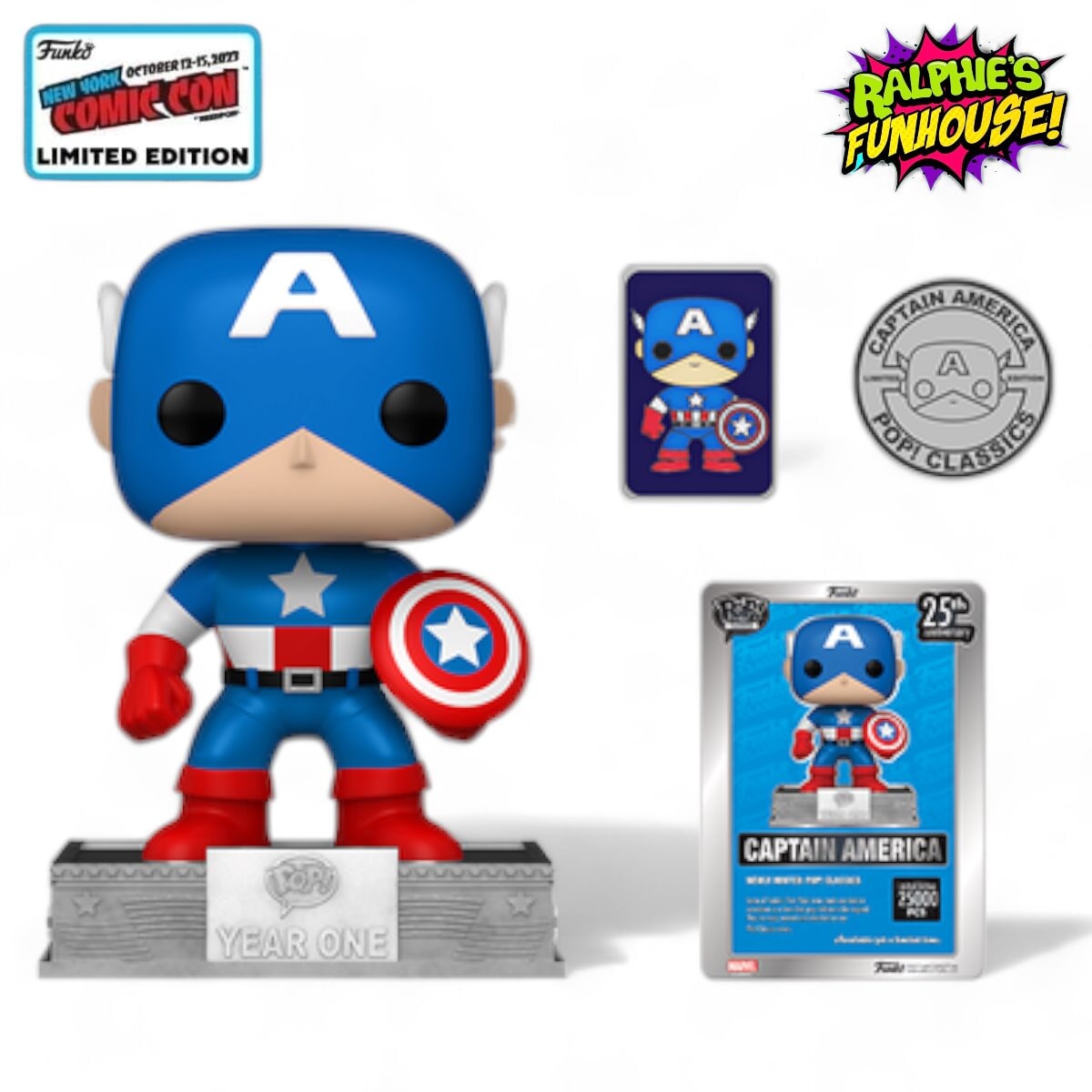 Funko - POP! Pin: Marvel (Captain America) — REACTIVE Toys