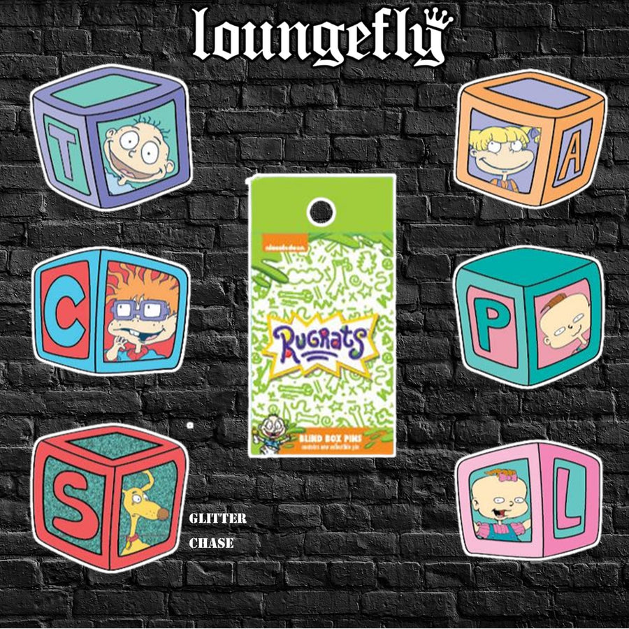Loungefly Blind Box Enamel Pins: Nickelodeon Rugrats Blocks (Buy 12 for a SEALED Case) Spastic Pops 