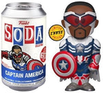 (Open Can) Funko Vinyl SODA: CHASE Captain America (Metallic) Spastic Pops 