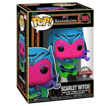 PREORDER (Estimated Arrival Q3 2022) POP! Marvel: WandaVision: Scarlet Witch (Darkhold | Blacklight) (Special Edition Exclusive) Spastic Pops 