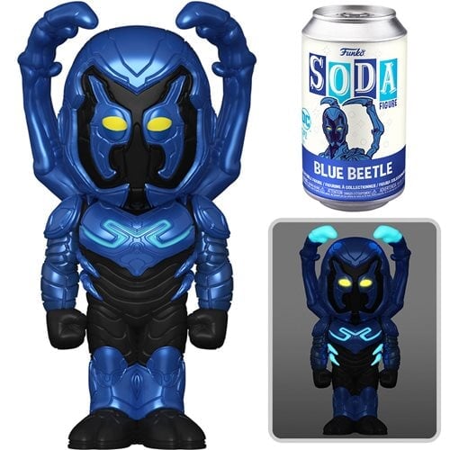 PREORDER (Expected Arrival Q4 2023) Funko Vinyl SODA: Blue Beetle - Blue Beetle (1:6 Chance at Chase) (Order 6 for a SEALED Case) Spastic Pops 