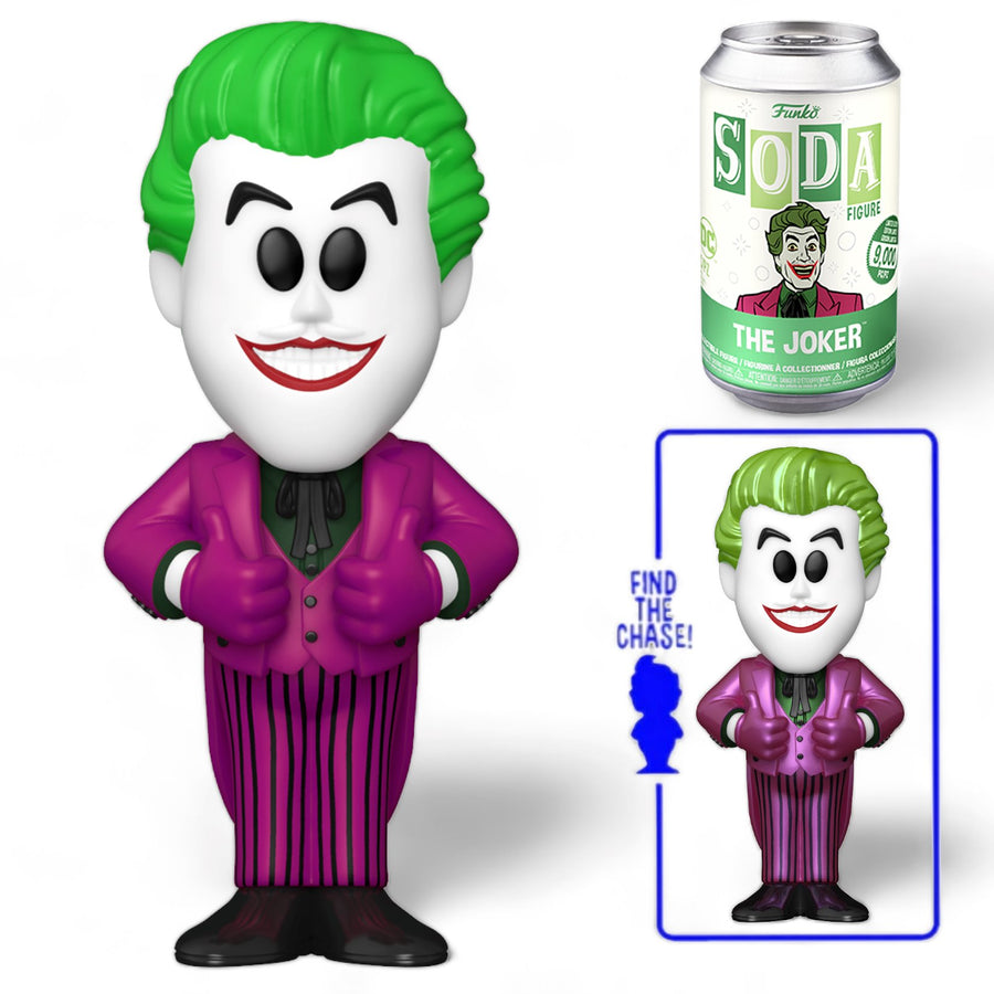 PREORDER (Expected Arrival Q4 2023) Funko Vinyl SODA: DC Batman 1966 - Joker (1:6 Chance at Chase) (Order 6 for a SEALED Case) Spastic Pops 