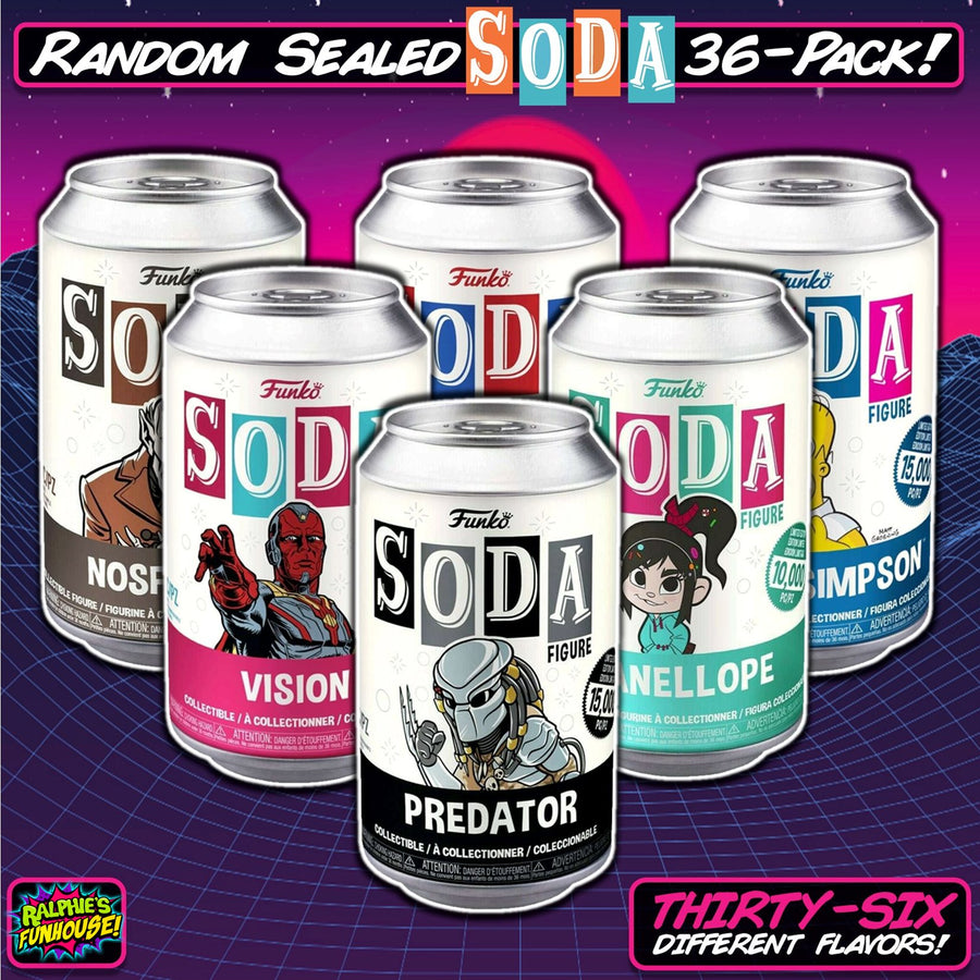 RANDOM 36-Pack of SEALED Soda Vinyls! Mystery Box Spastic Pops 