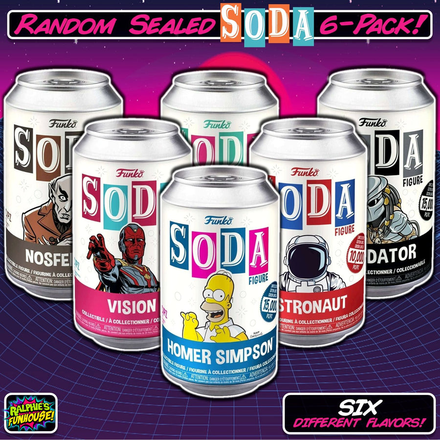 RANDOM 6-Pack of SEALED Soda Vinyls! Mystery Box Spastic Pops 