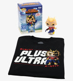 (SEALED POP/TEE SIZE SM) Silver Age All Might (Glow in the Dark) and Plus Ultra Tee Spastic Pops 
