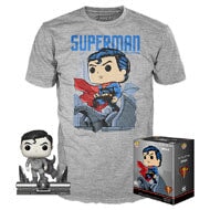 SEALED Superman (Jim Lee Deluxe) (Black & White) and Superman Tee SIZE 2XL Spastic Pops 