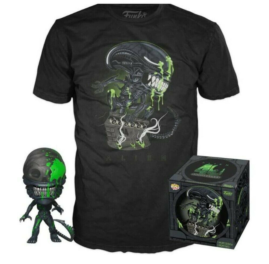 SEALED Xenomorph (40th Anniversary) (Bloody) and Tee SIZE XL Spastic Pops 