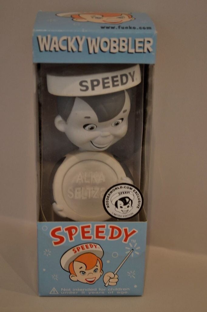 Speedy (Black & White) Nodderworld Exclusive Funko Wacky Wobbler Action & Toy Figures Spastic Pops 