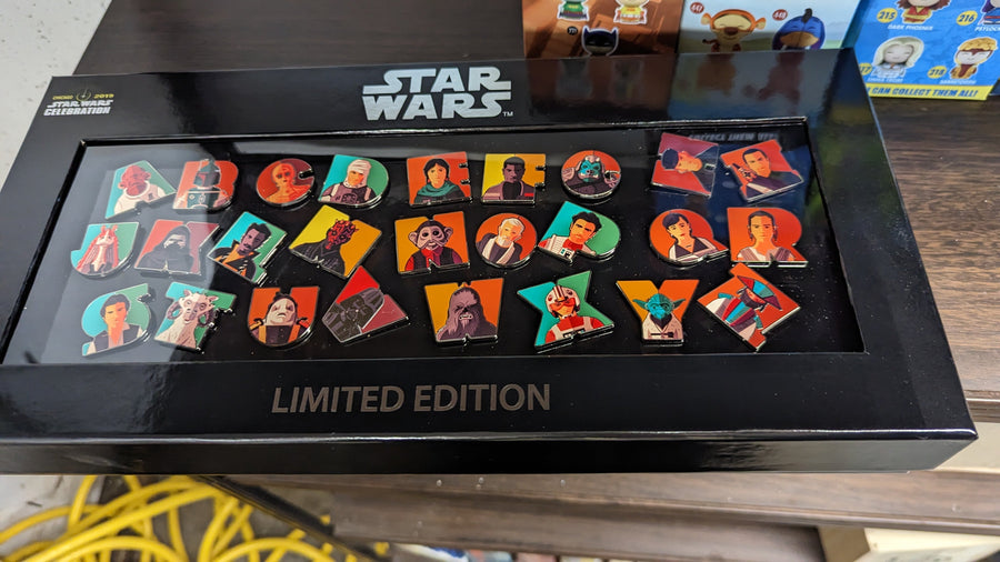 Star Wars Celebration 2019 Chicago Alphabet ABC Pin Set LE limited Edition 300 Spastic Pops 